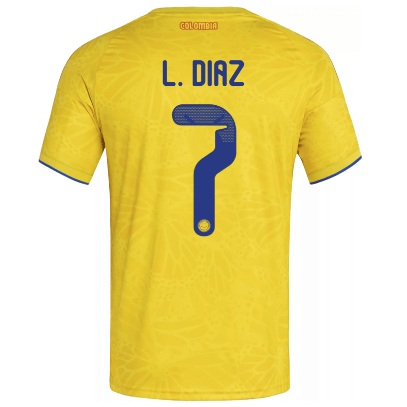 adidas Men's L. Diaz Colombia 2026 Home Jersey (Impact Yellow) | SoccerWearhouse