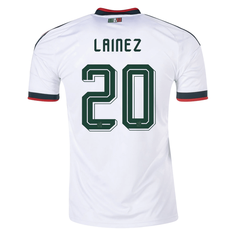 adidas Men's Lainez Mexico 2026 Away Stadium Jersey (White) | SoccerWearhouse
