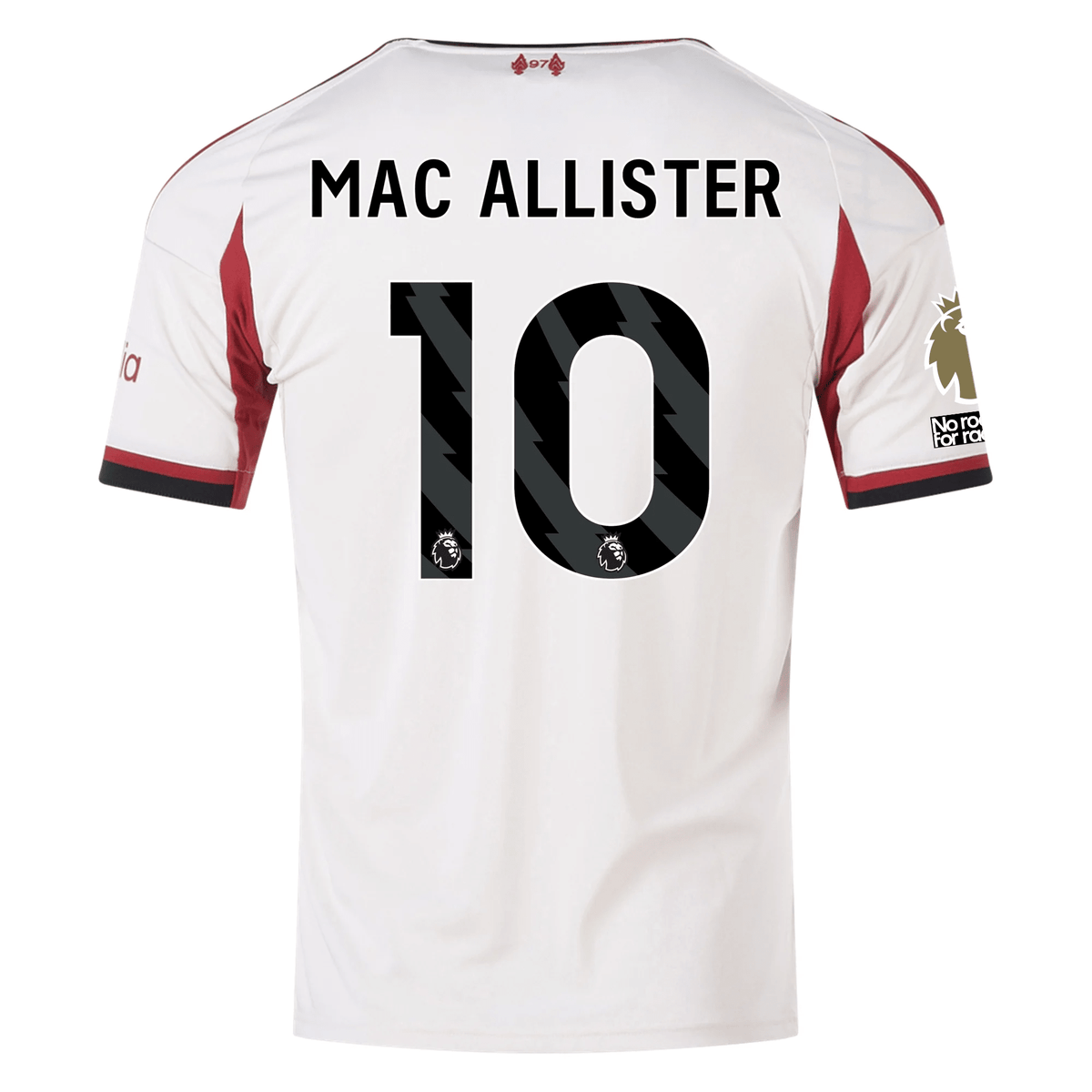 adidas Men's Liverpool Alexis Mac Allister Away Jersey w/ EPL Champions Patch 25/26 (Wonder White) | SoccerWearhouse