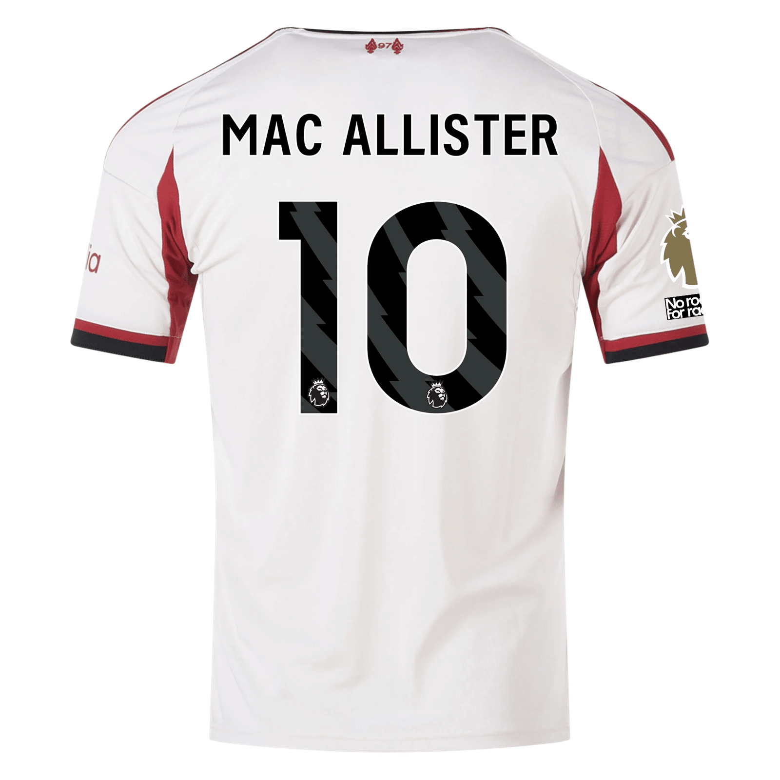 adidas Men's Liverpool Alexis Mac Allister Away Jersey w/ EPL Champions Patch 25/26 (Wonder White) | SoccerWearhouse