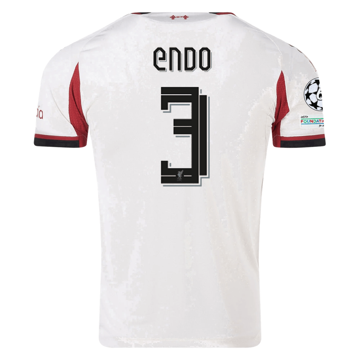 adidas Men's Liverpool Authentic Endo Away Jersey w/ Champions League Patches 25/26 (Wonder White) | SoccerWearhouse