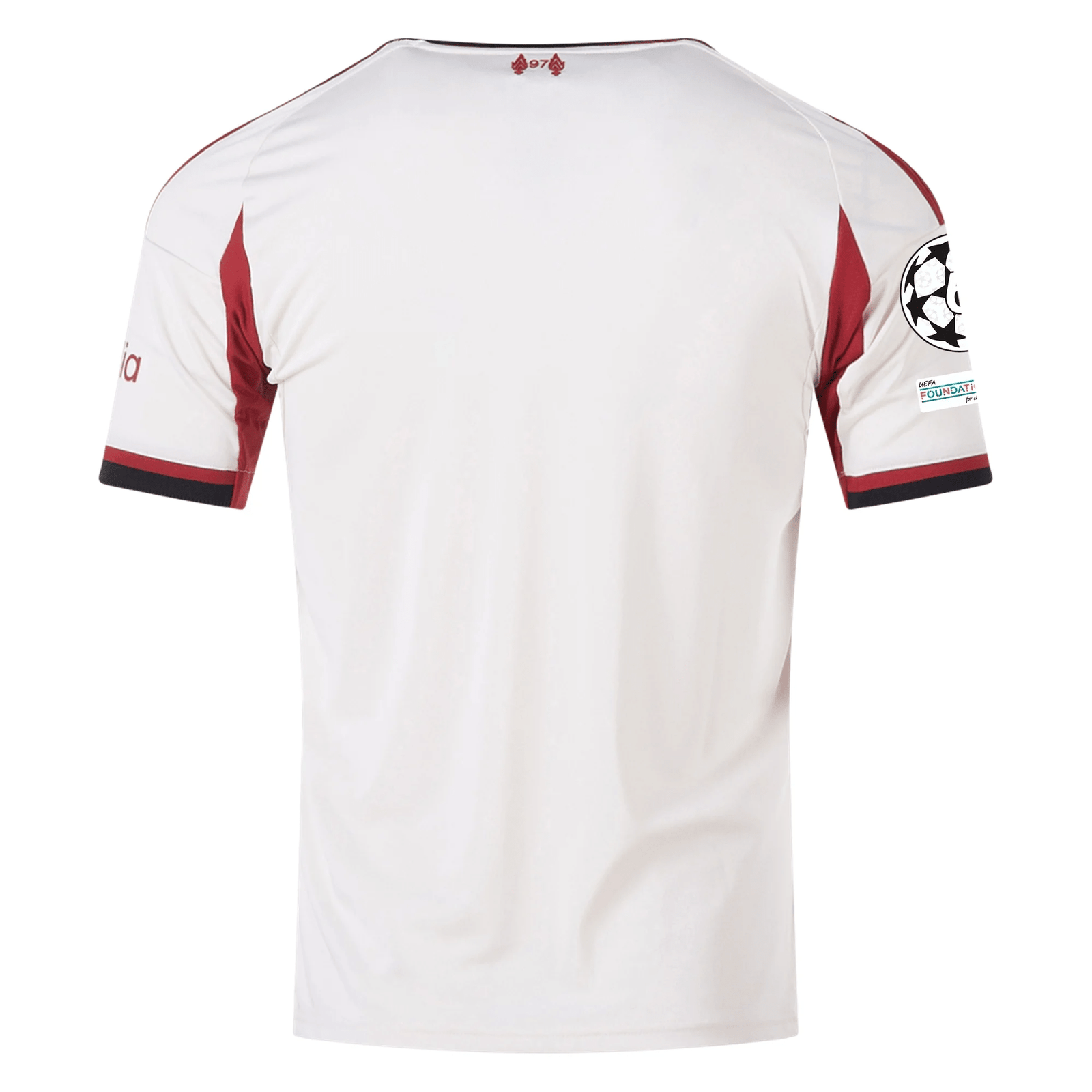 adidas Men's Liverpool Away Jersey w/ Champions League Patches 25/26 (Wonder White) | SoccerWearhouse