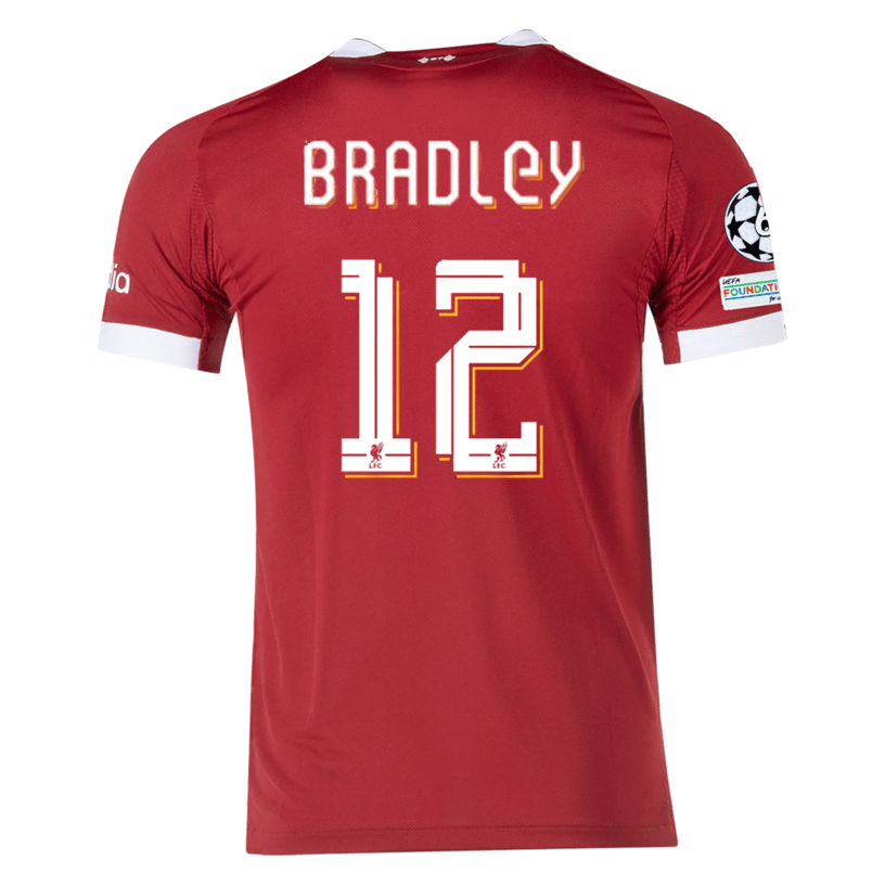 adidas Men's Liverpool Brodley Home Jersey 25/26 w/ Champions League Patches (Strawberry Red) | SoccerWearhouse