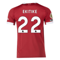 adidas Men's Liverpool FC Authentic Ekitike Home Jersey 25/26 w/ EPL + NRFR Patches (Strawberry Red)