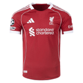 adidas Men's Liverpool FC Authentic Home Jersey 25/26 w/ Champions League Patches (Strawberry Red)