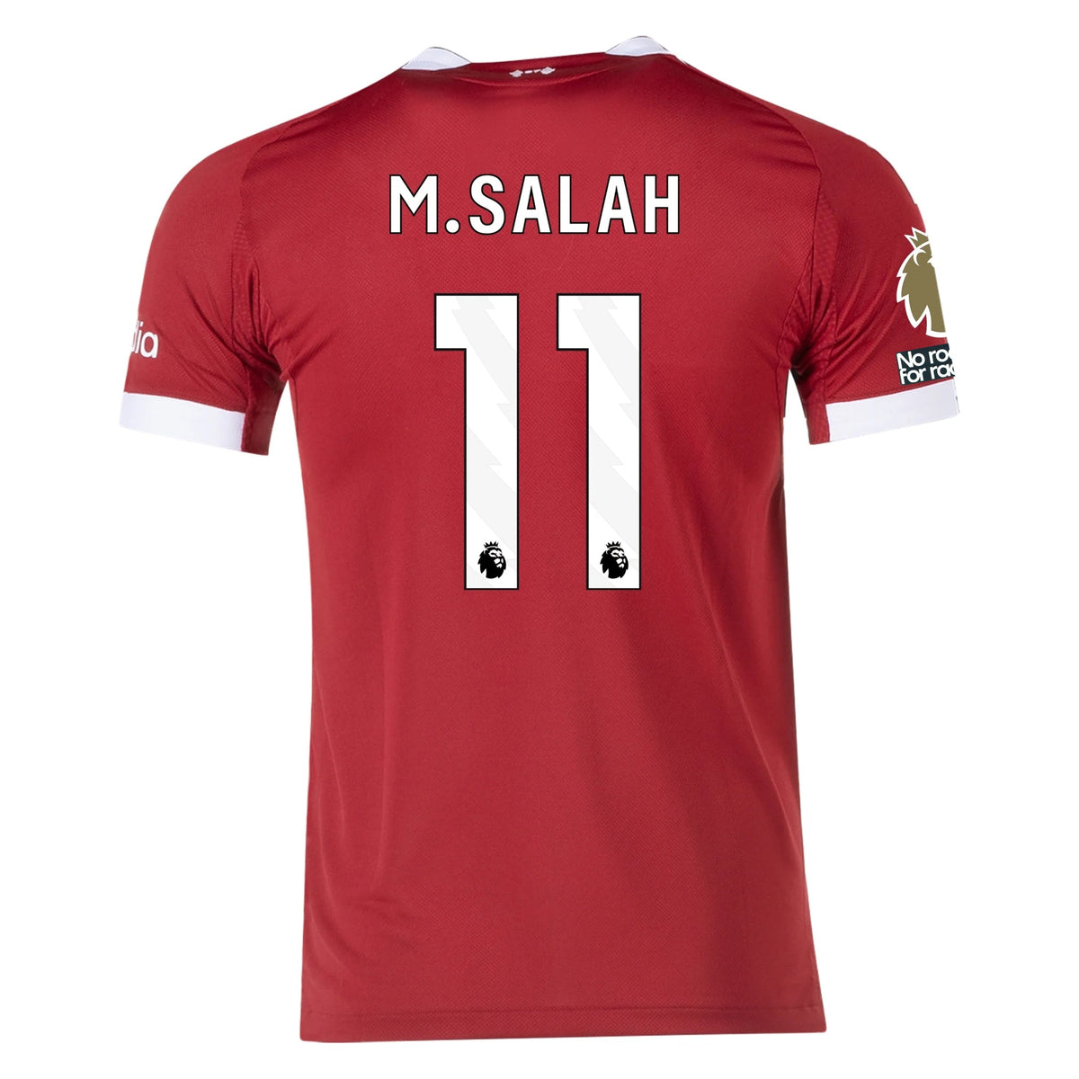 adidas Men's Liverpool FC Authentic M. Salah Home Jersey 25/26 w/ EPL + NRFR Patches (Strawberry Red) | SoccerWearhouse