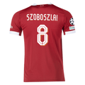 adidas Men's Liverpool FC Authentic Szoboszlai Home Jersey 25/26 w/ Champions League  Patches (Strawberry Red)
