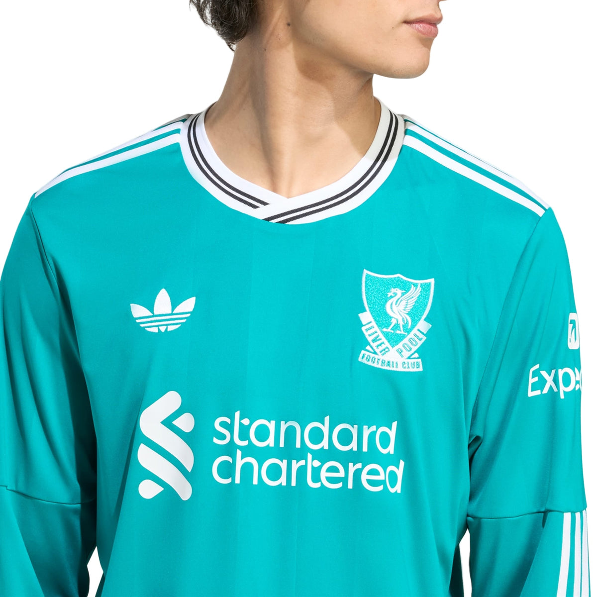 adidas Men's Liverpool FC Long Sleeve 25/26 Third Jersey (Sea Green) | SoccerWearhouse