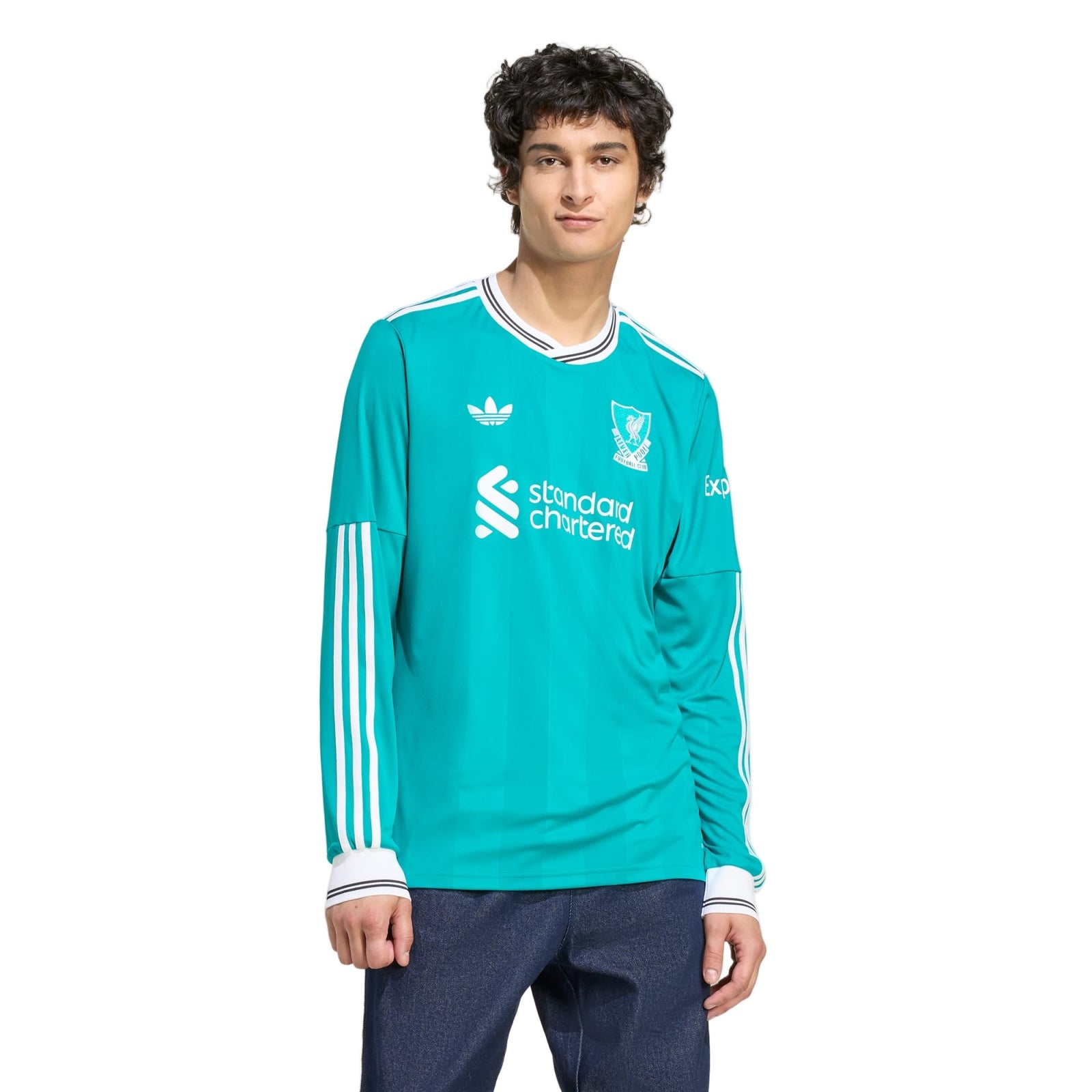 adidas Men's Liverpool FC Long Sleeve 25/26 Third Jersey (Sea Green) | SoccerWearhouse