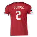 adidas Men's Liverpool FC Authentic Gomez Home Jersey 25/26 w/ Champions League  Patches (Strawberry Red)