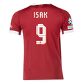 adidas Men's Liverpool FC Authentic Isak Home Jersey 25/26 w/ Champions League  Patches (Strawberry Red)