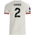 adidas Mens Liverpool Joe Gomez Authentic Away Jersey w/ EPL + No Room For Racsim Patches 26/27 (White)