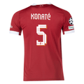 adidas Men's Liverpool FC Authentic Konate Home Jersey 25/26 w/ Champions League  Patches (Strawberry Red)