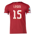 adidas Men's Liverpool FC Authentic Leoni Home Jersey 25/26 w/ Champions League  Patches (Strawberry Red)