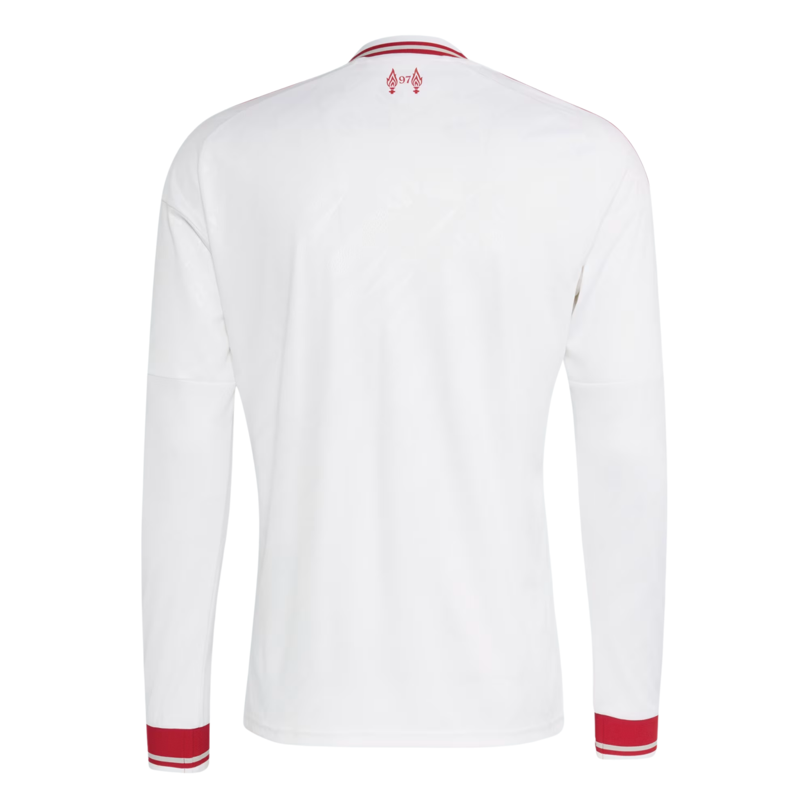 adidas Mens Liverpool Long Sleeve Away Jersey 26/27 (White/Red) | SoccerWearhouse