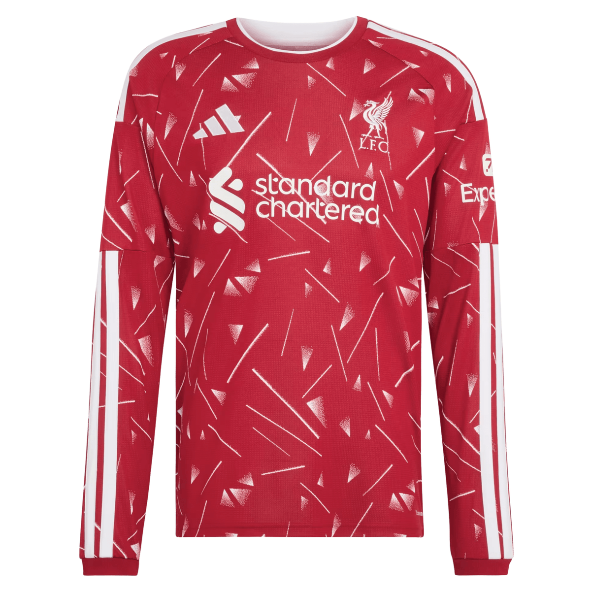 adidas Mens Liverpool Long Sleeve Home Jersey 26/27 (Red) | SoccerWearhouse