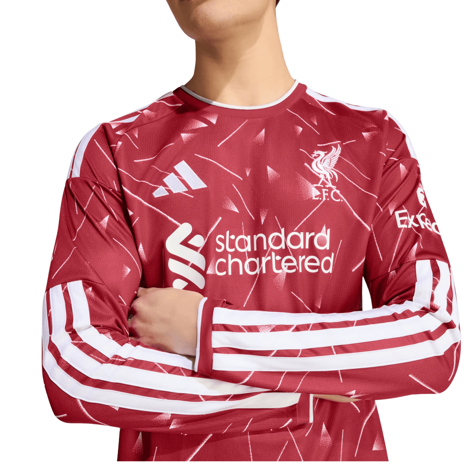 adidas Mens Liverpool Long Sleeve Home Jersey 26/27 (Red) | SoccerWearhouse