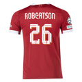 adidas Men's Liverpool FC Authentic Robertson Home Jersey 25/26 w/ Champions League  Patches (Strawberry Red)