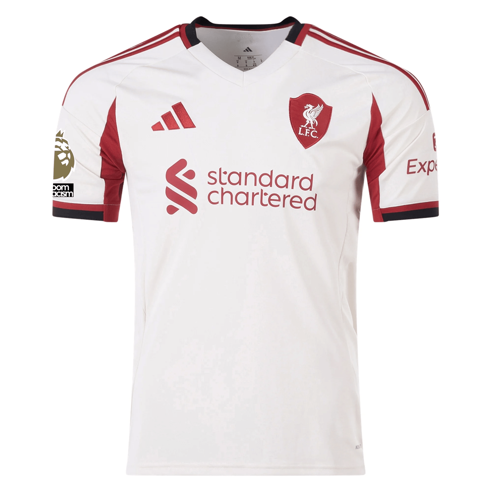 adidas Men's Liverpool Diogo Jota Away Jersey w/ EPL Champions Patch 25/26 (Wonder White) | SoccerWearhouse