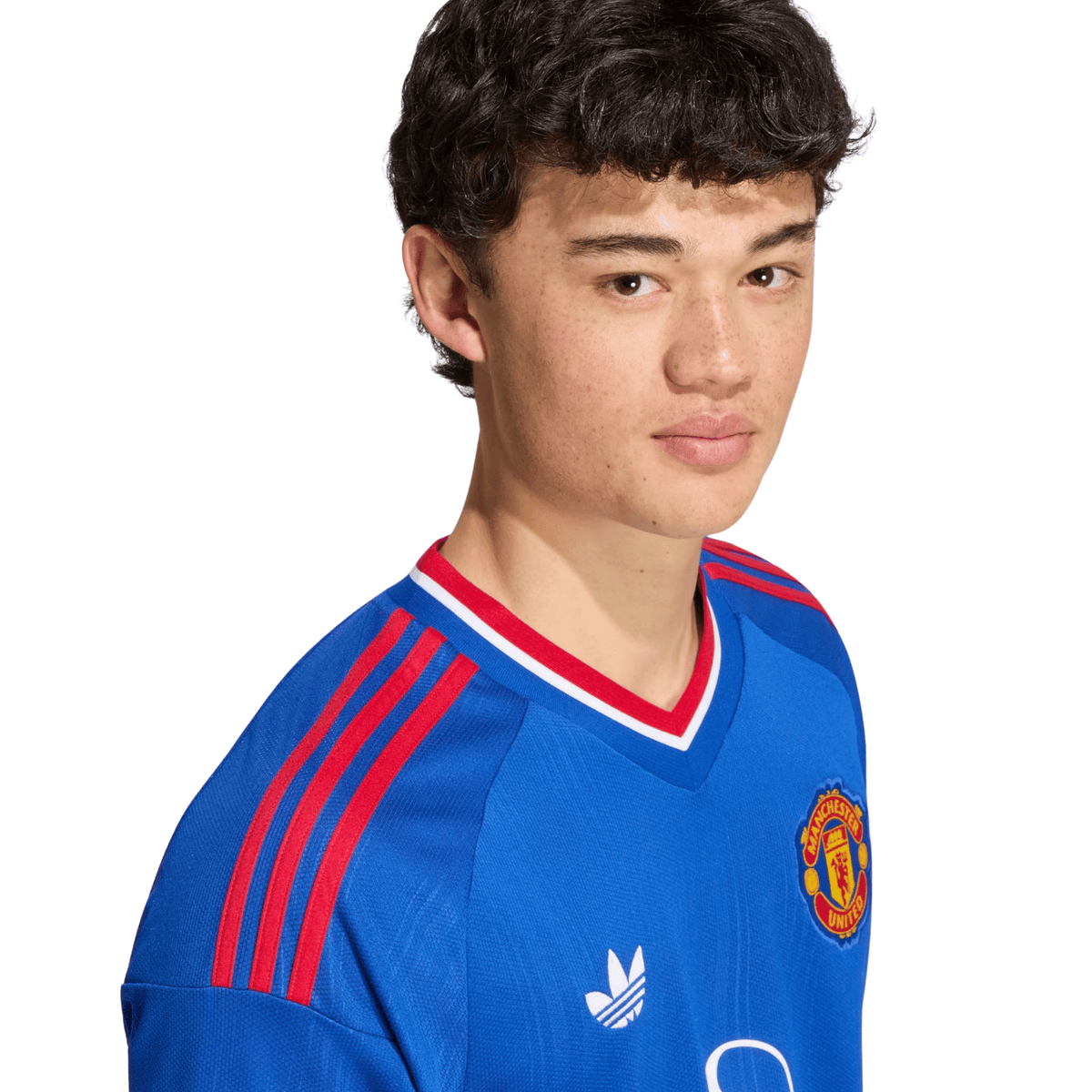 adidas Mens Manchester United Away Jersey 26/27 (Blue) | SoccerWearhouse