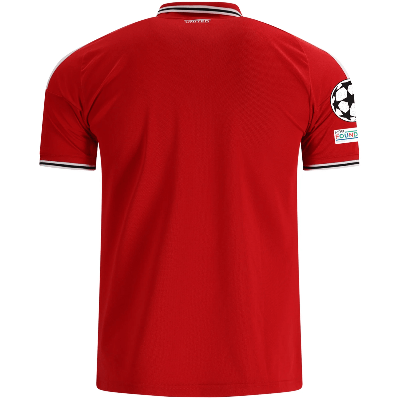 adidas Mens Manchester United Home Jersey w/ Champions League Patches 26/27 (Red) | SoccerWearhouse