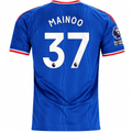 adidas Mens Manchester United Kobbie Mainoo Away Jersey w/ EPL + No Room For Racism Patches 26/27 (Blue)