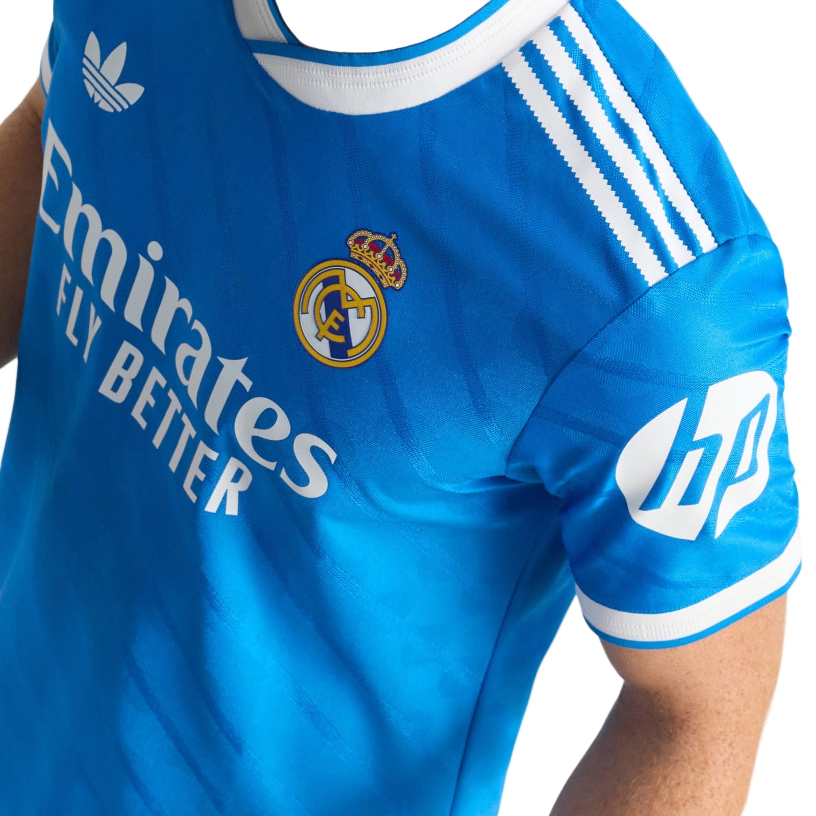 adidas Men's Mastantuono Real Madrid 25/26 Authentic Third Jersey w/ Champions League Patches (Blue) | SoccerWearhouse