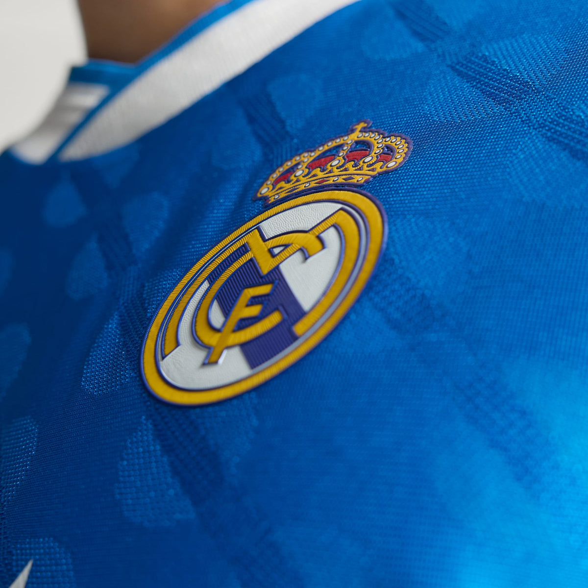 adidas Men's Mastantuono Real Madrid 25/26 Authentic Third Jersey w/ Champions League Patches (Blue) | SoccerWearhouse