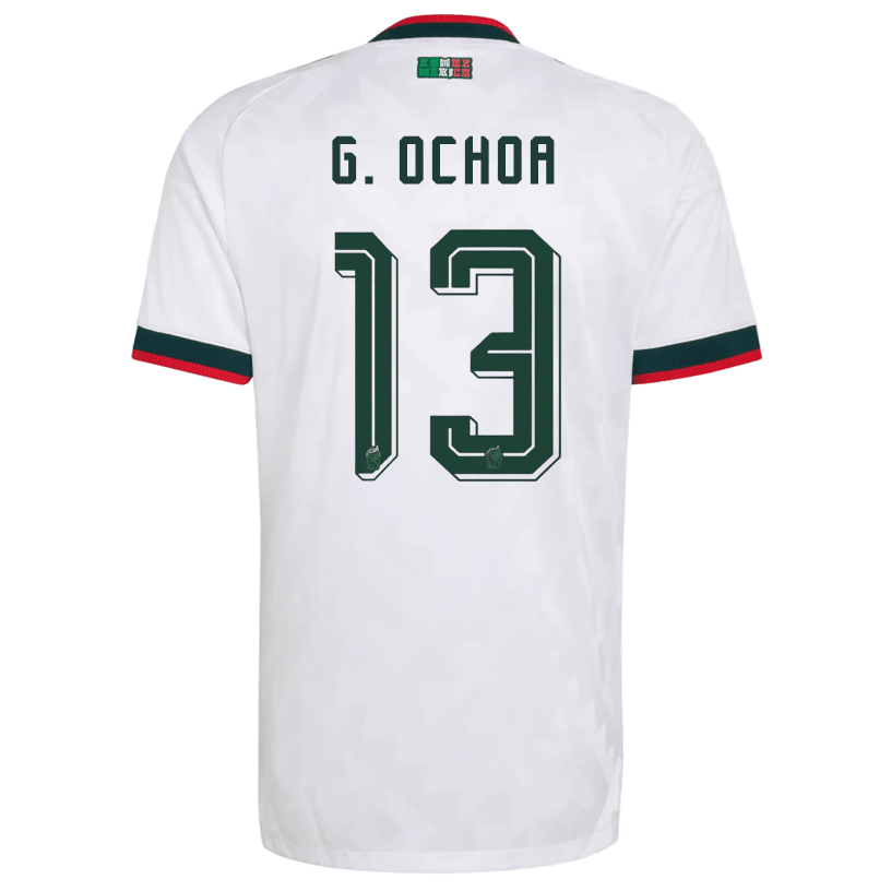 adidas Men's Mexico G. Ochoa Authentic Match Away Jersey 2026 (White) | SoccerWearhouse