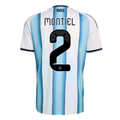 adidas Men's Montiel Argentina 2026 Home World Cup Jersey (White/Icey Light Blue)