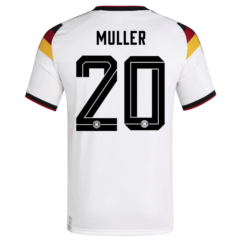 adidas Men's Muller Germany Home World Cup Jersey 2026 (White/Black) | SoccerWearhouse
