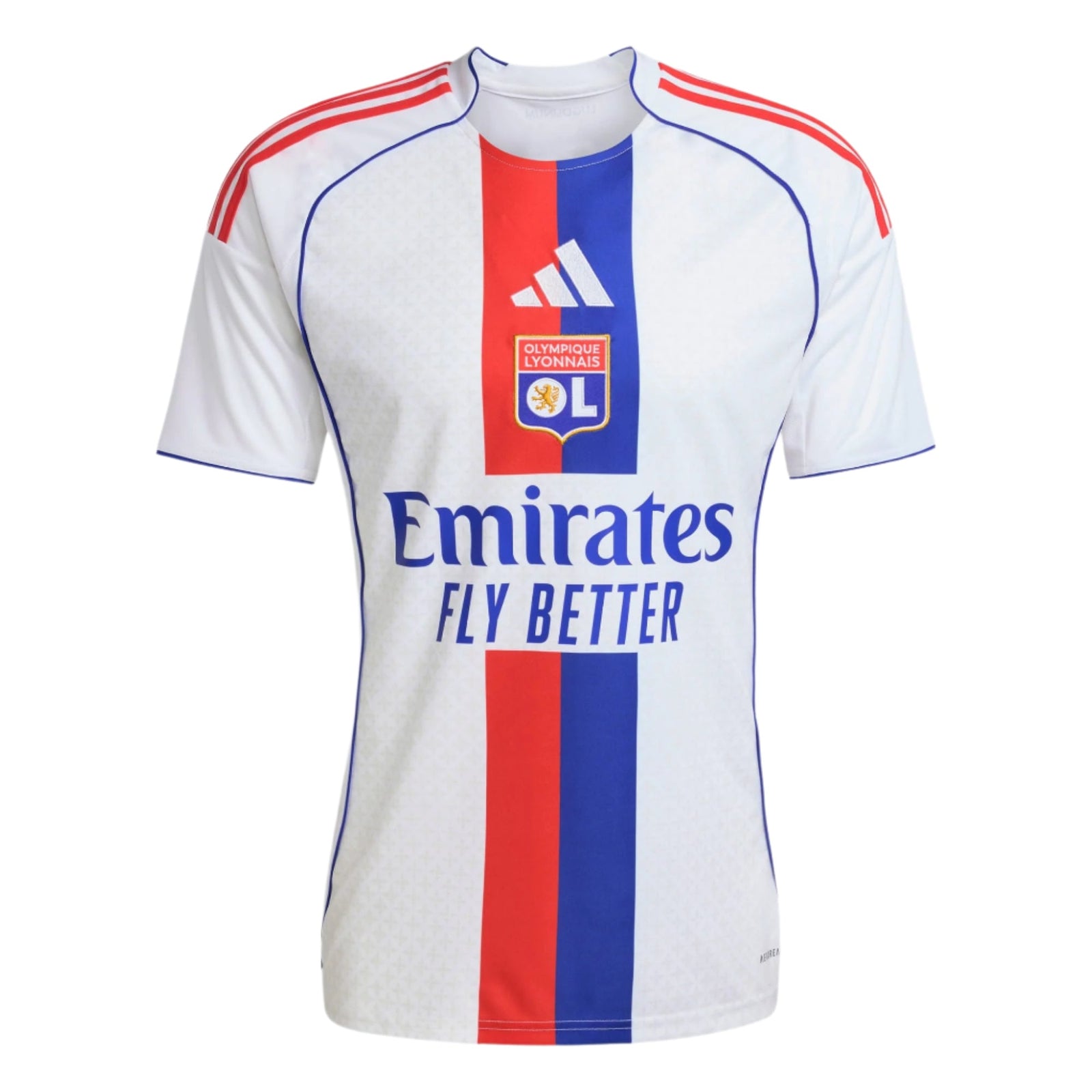 adidas Men's Olympique Lyonnais Home Jersey 25/26 (White) | SoccerWearhouse