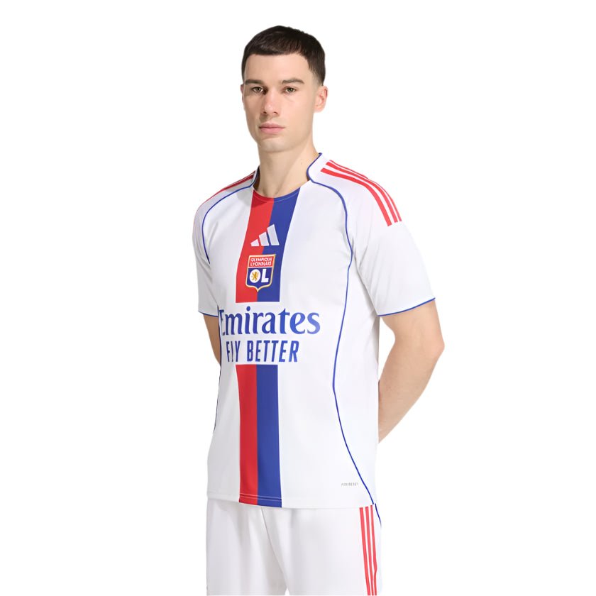 adidas Men's Olympique Lyonnais Home Jersey 25/26 (White) | SoccerWearhouse