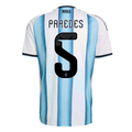 adidas Men's Paredes Argentina 2026 Home World Cup Jersey (White/Icey Light Blue)