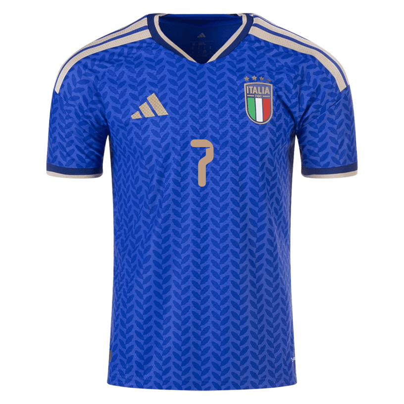 adidas Men's Politano Italy 2026 Authentic Home Jersey (Bold Blue) | SoccerWearhouse
