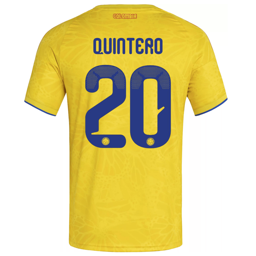 adidas Men's Quintero Colombia 2026 Home Jersey (Impact Yellow) | SoccerWearhouse