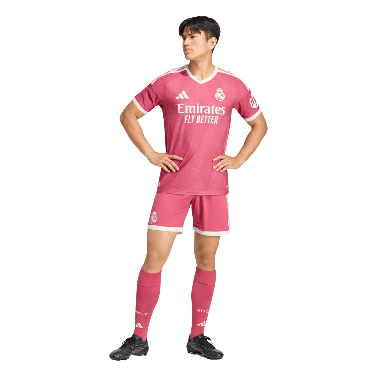 adidas Mens Real Madrid Authentic Third Jersey 26/27 (Pink) | SoccerWearhouse