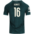 adidas Men's Real Madrid Ibrahima Konaté Match Authentic Away Jersey w/ Champions League Patches 26/27 (Green)