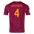 adidas Men's Roma Bryan Crsitante Home Jersey w/ Serie A Patch 25/26 (Burgundy)