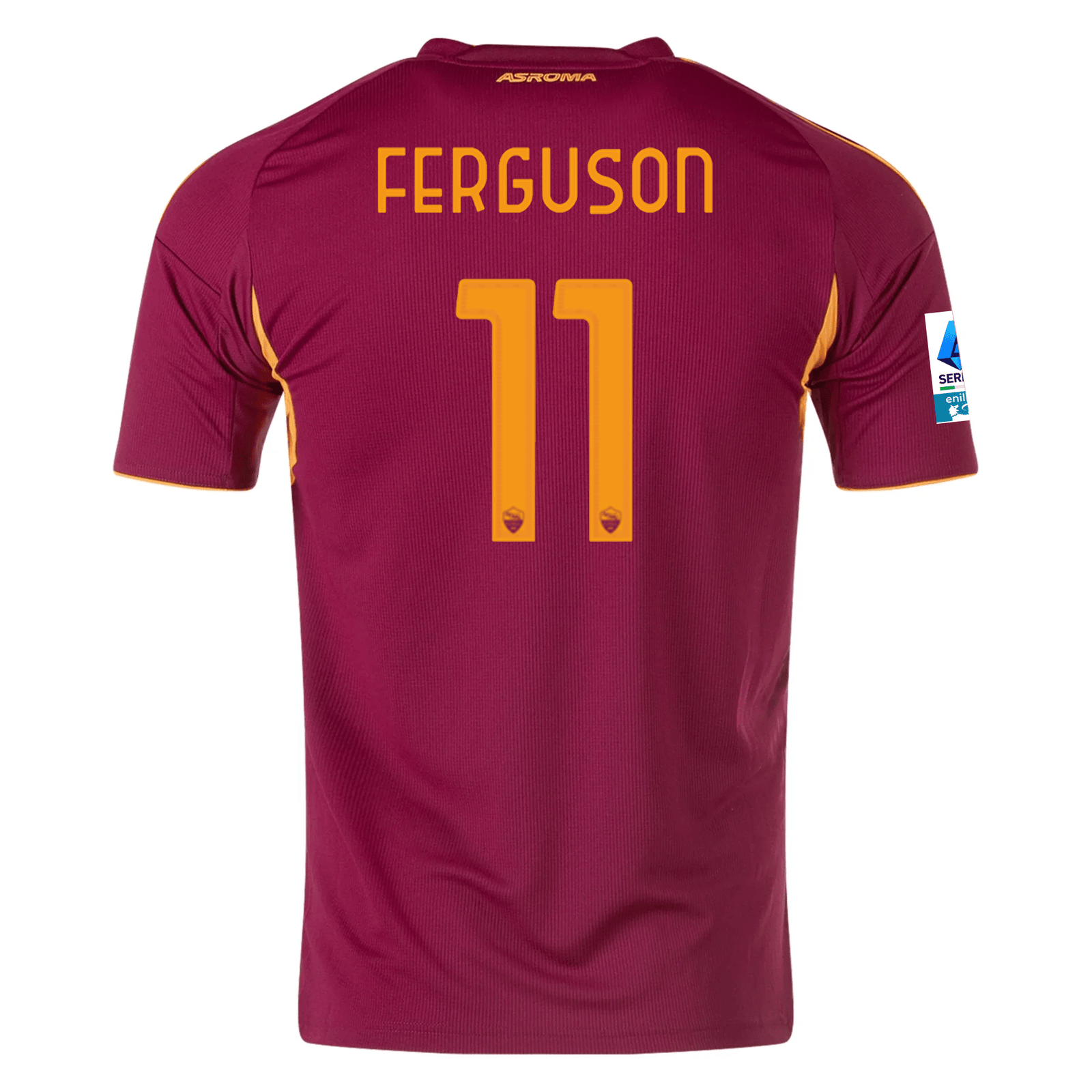 adidas Men's Roma Evan Ferguson Home Jersey w/ Serie A Patch 25/26 (Burgundy) | SoccerWearhouse