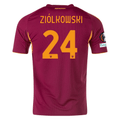 adidas Men's Roma Jan Ziółkowski Home Jersey w/ Europa League Patches 25/26 (Burgundy)