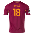 adidas Men's Roma Matías Soulé Home Jersey w/ Europa League Patches 25/26 (Burgundy)