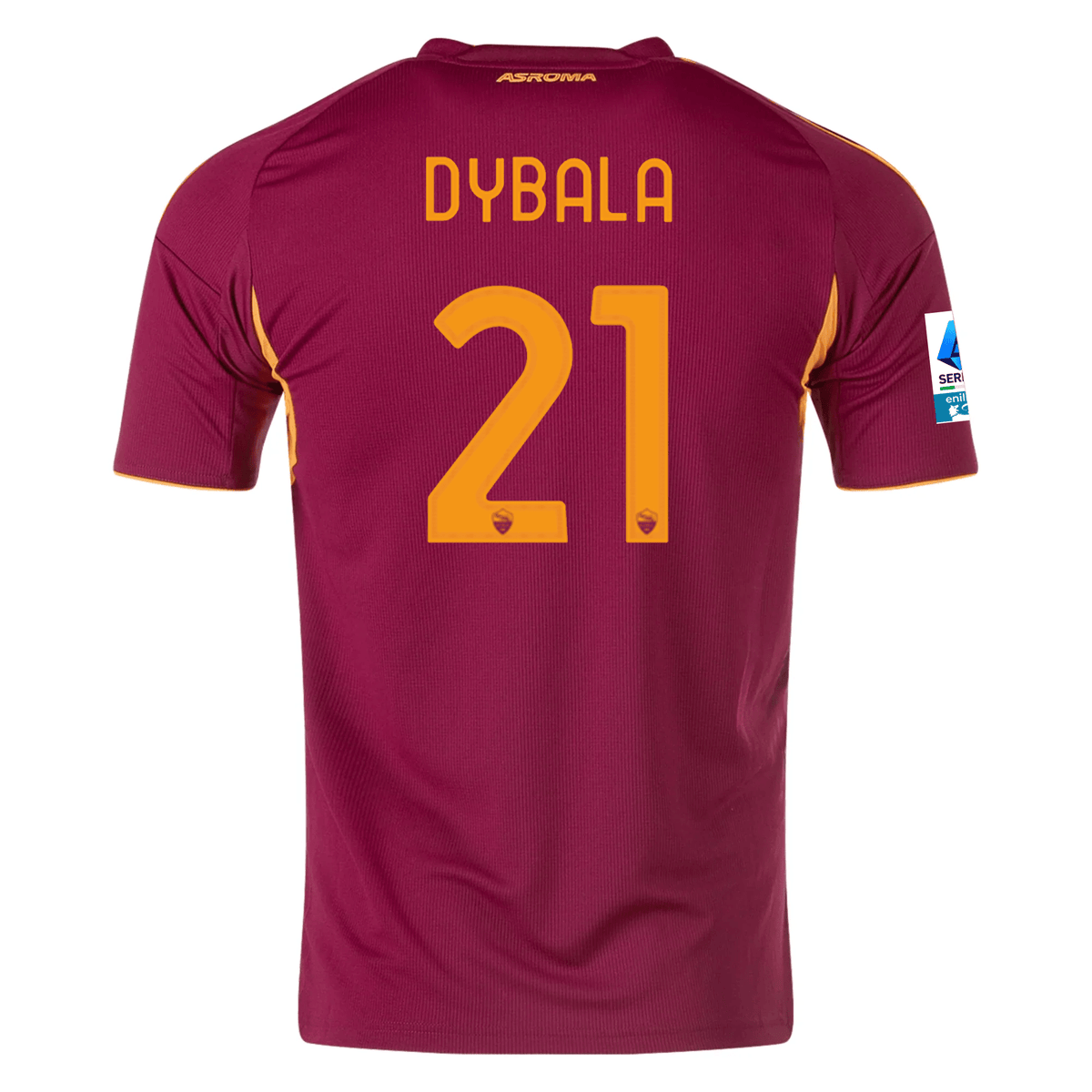 adidas Men's Roma Paulo Dybala Home Jersey w/ Serie A Patch 25/26 (Burgundy) | SoccerWearhouse