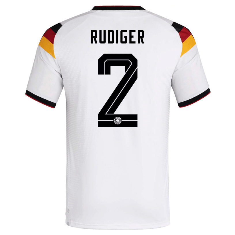 adidas Men's Rudiger Germany Authentic Home World Cup Jersey 2026 (White/Black) | SoccerWearhouse