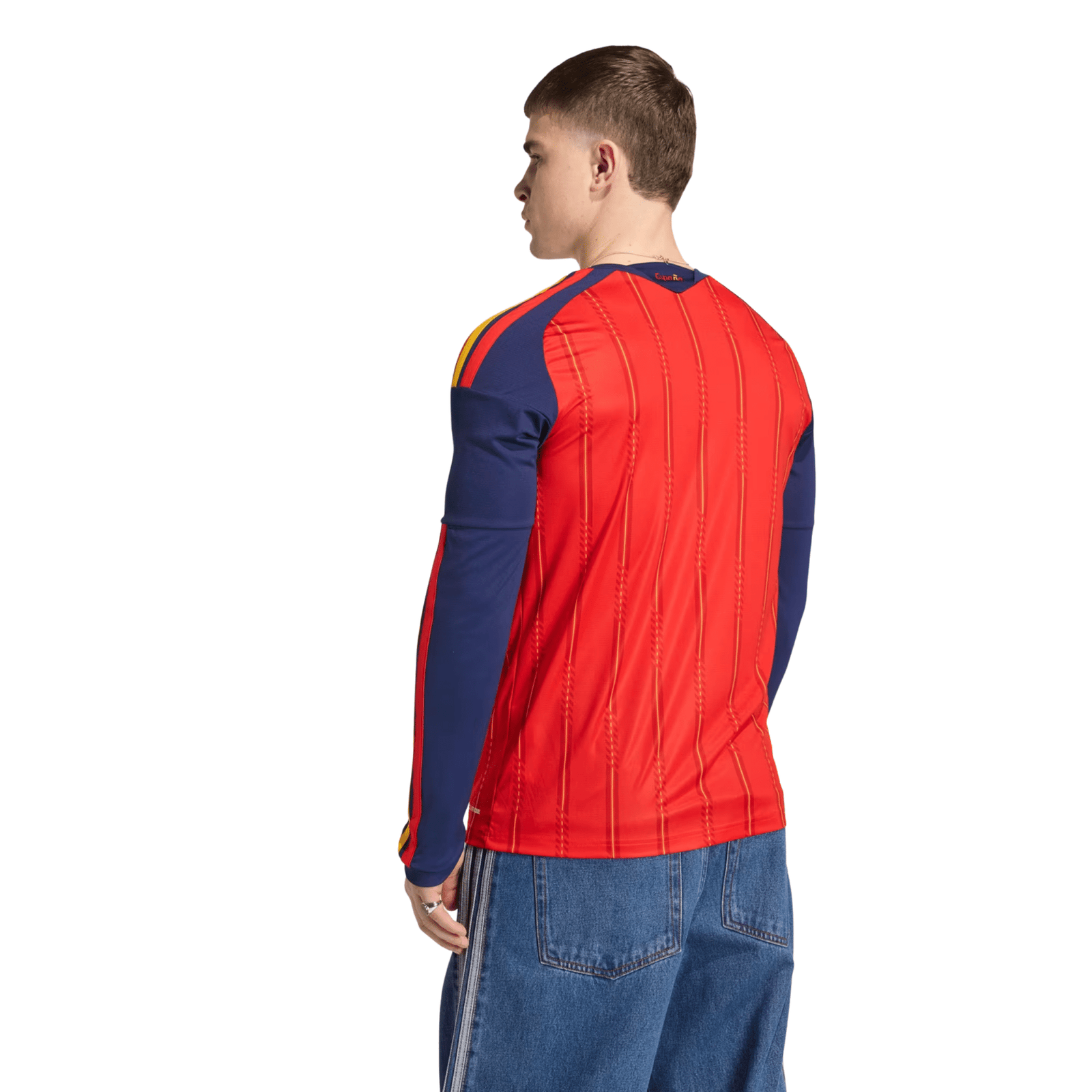 adidas Mens Spain 2026 Long Sleeve Home Jersey (Vivid Red) | SoccerWearhouse
