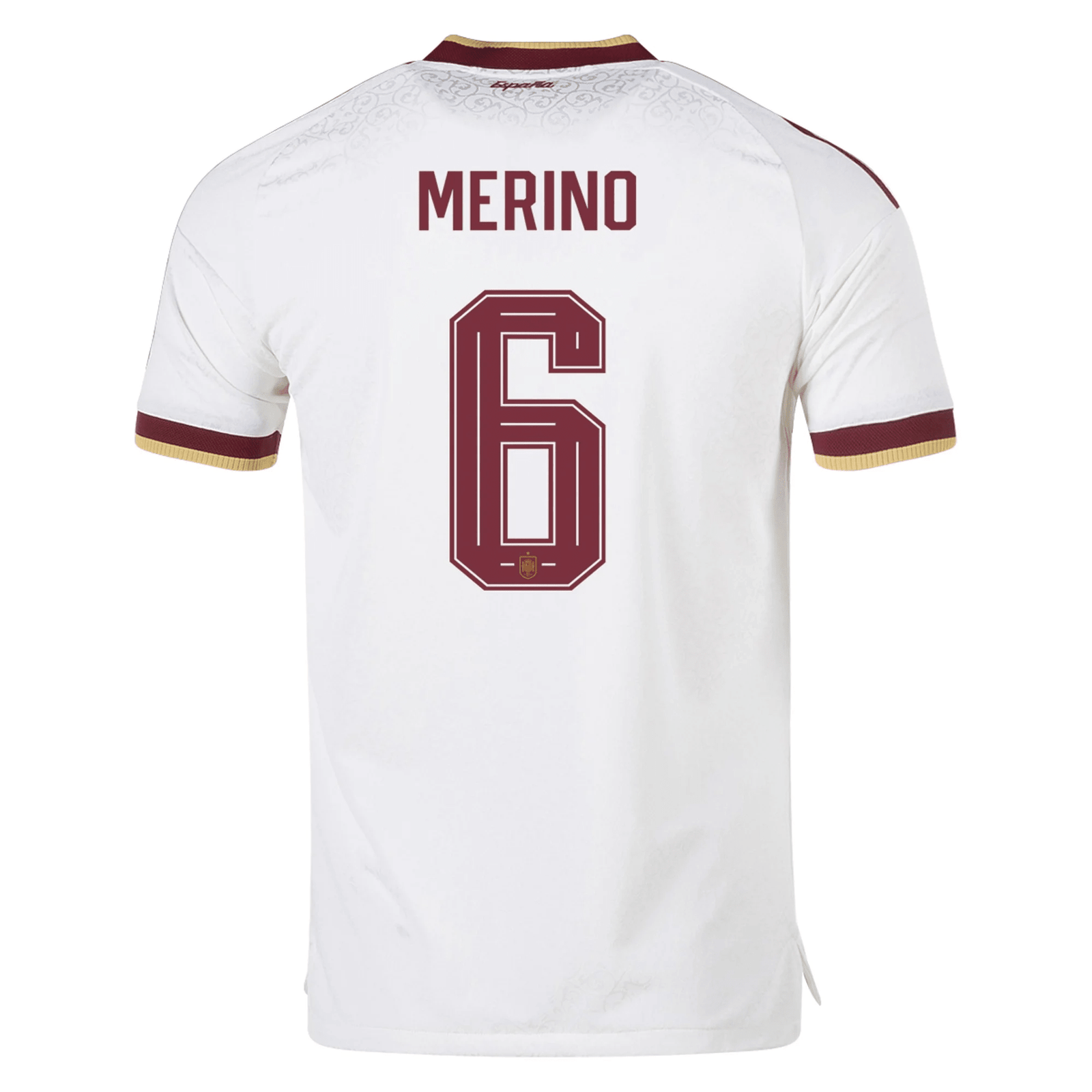 adidas Men's Spain Authentic Mikel Merino Away Jersey 2026 (White) | SoccerWearhouse