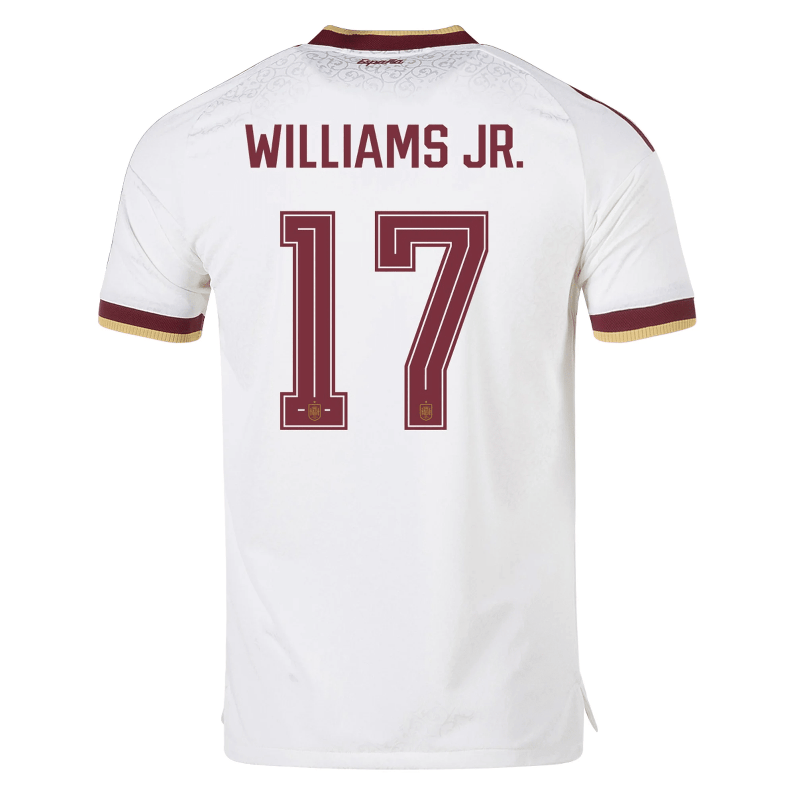 adidas Men's Spain Authentic Nico Williams Away Jersey 2026 (White) | SoccerWearhouse