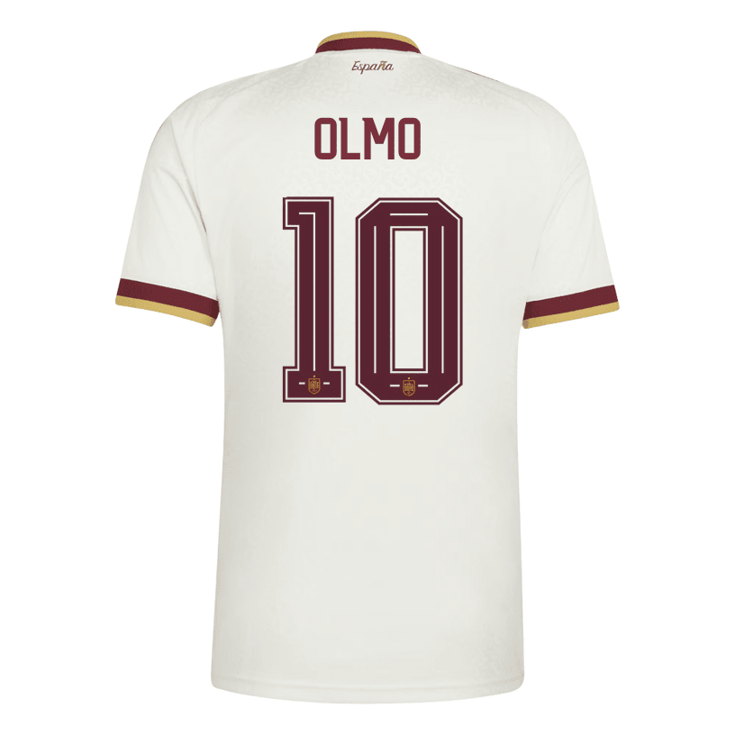 adidas Men's Spain Olmo Away Stadium Jersey 2026 (White) | SoccerWearhouse
