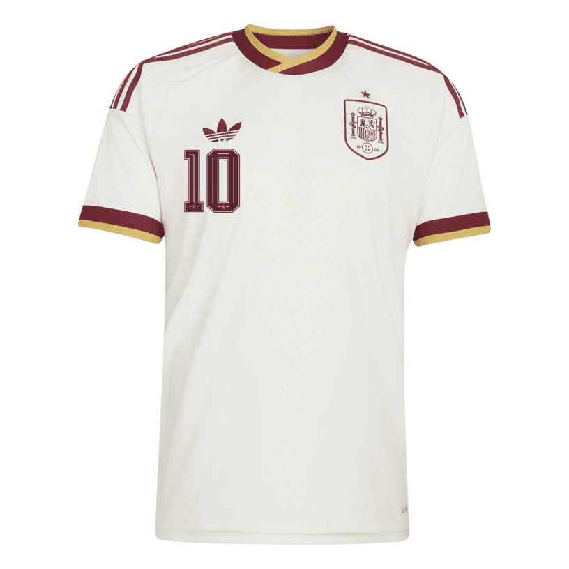 adidas Men's Spain Olmo Away Stadium Jersey 2026 (White) | SoccerWearhouse