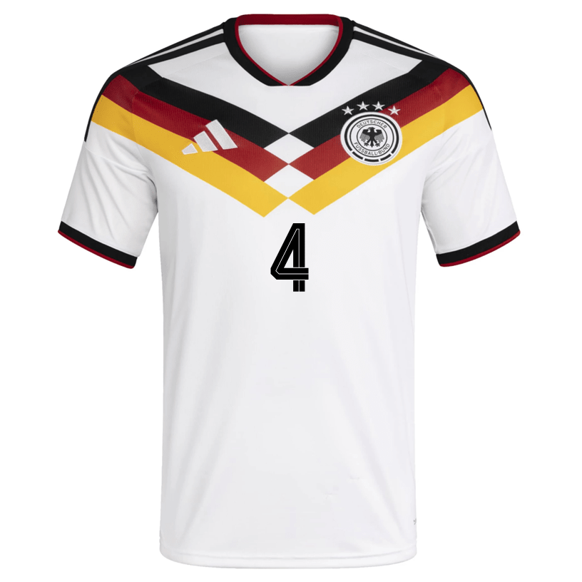 adidas Men's Tah Germany Home World Cup Jersey 2026 (White/Black) | SoccerWearhouse